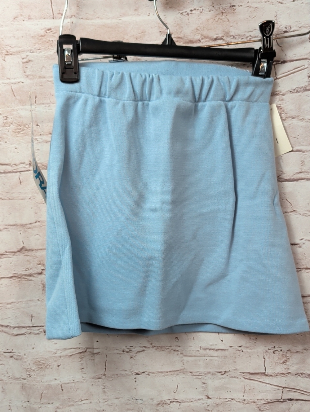 Pandora Vintage Light Blue Knit Skirt with Floral Embroidery 6x Nwt - Picture 6 of 7